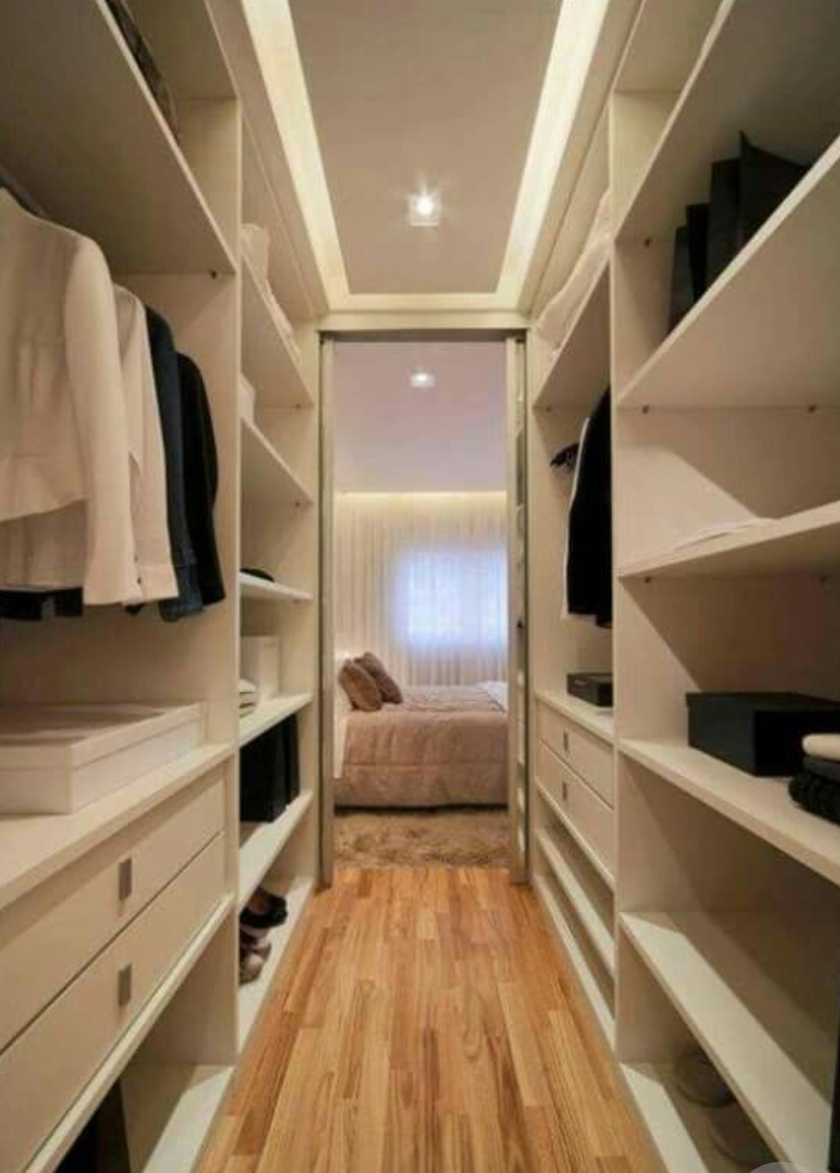 П-образная гардеробная комната в спальню Магнитогорск