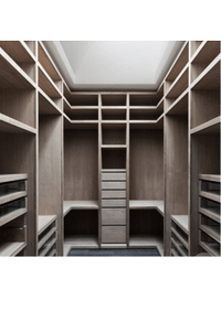П-образная гардеробная комната в классическом стиле Магнитогорск